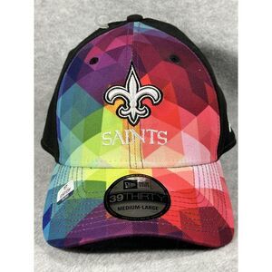 New‎ Orlean Saints New Era Crucial Catch 39THIRTY Flex-Fit Hat Cap New Size M/L